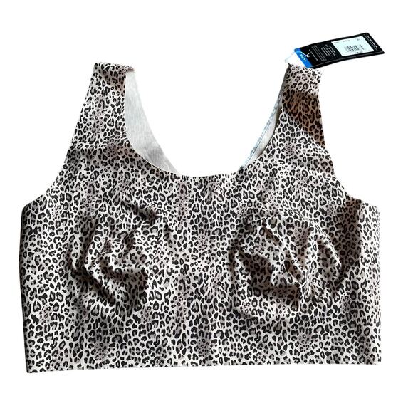 NWT! Bali Brown Leopard Print Wirefree 360° Stretch Bra Size X-Large - Picture 1 of 5